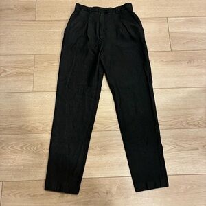 Escada Women’s Dark Gray Charcoal High Waisted Wool Pleated Trouser Size 36/24